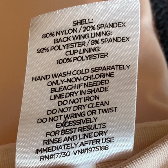 Bikini Top Push Up Underwire Gray Floral - Picture 7 of 7